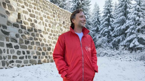 Veste rouge hiver pour hommes