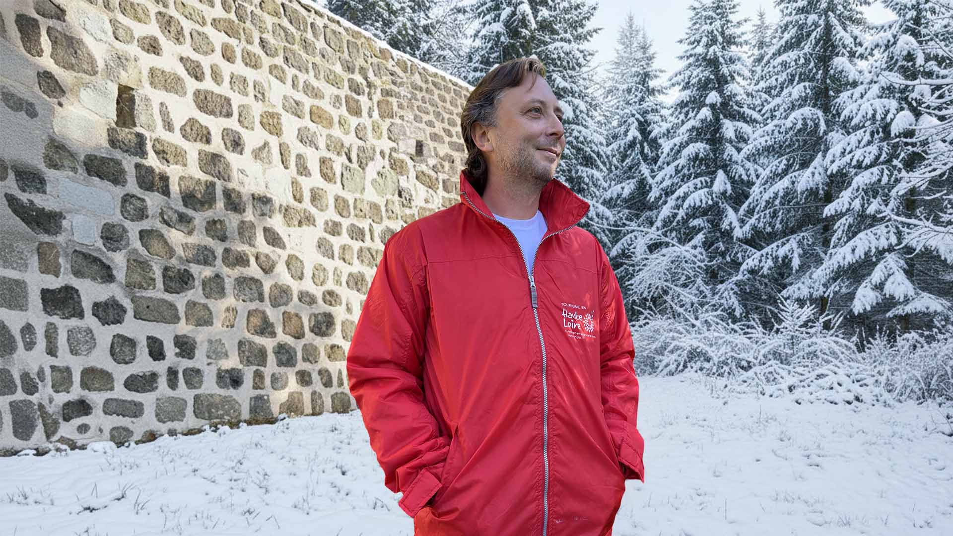 Veste rouge hiver pour hommes